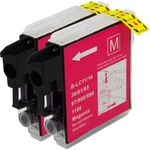 Brother LC985M ensemble de 2 cartouches d'encre compatibles magenta (Paradise Cartouche)