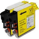 Brother LC985Y ensemble de 2 cartouches d'encre compatibles jaune (Paradise Cartouche)