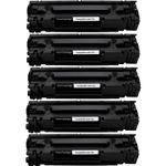 Canon 728 ensemble de 5 toner compatibles noir (Paradise Cartouche)
