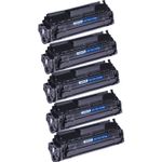 HP 12X (Q2612X) ensemble de 5 toner compatibles noir haute capacité (Paradise Cartouche)