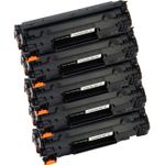 Canon 725 ensemble de 5 toner compatibles noir (Paradise Cartouche)